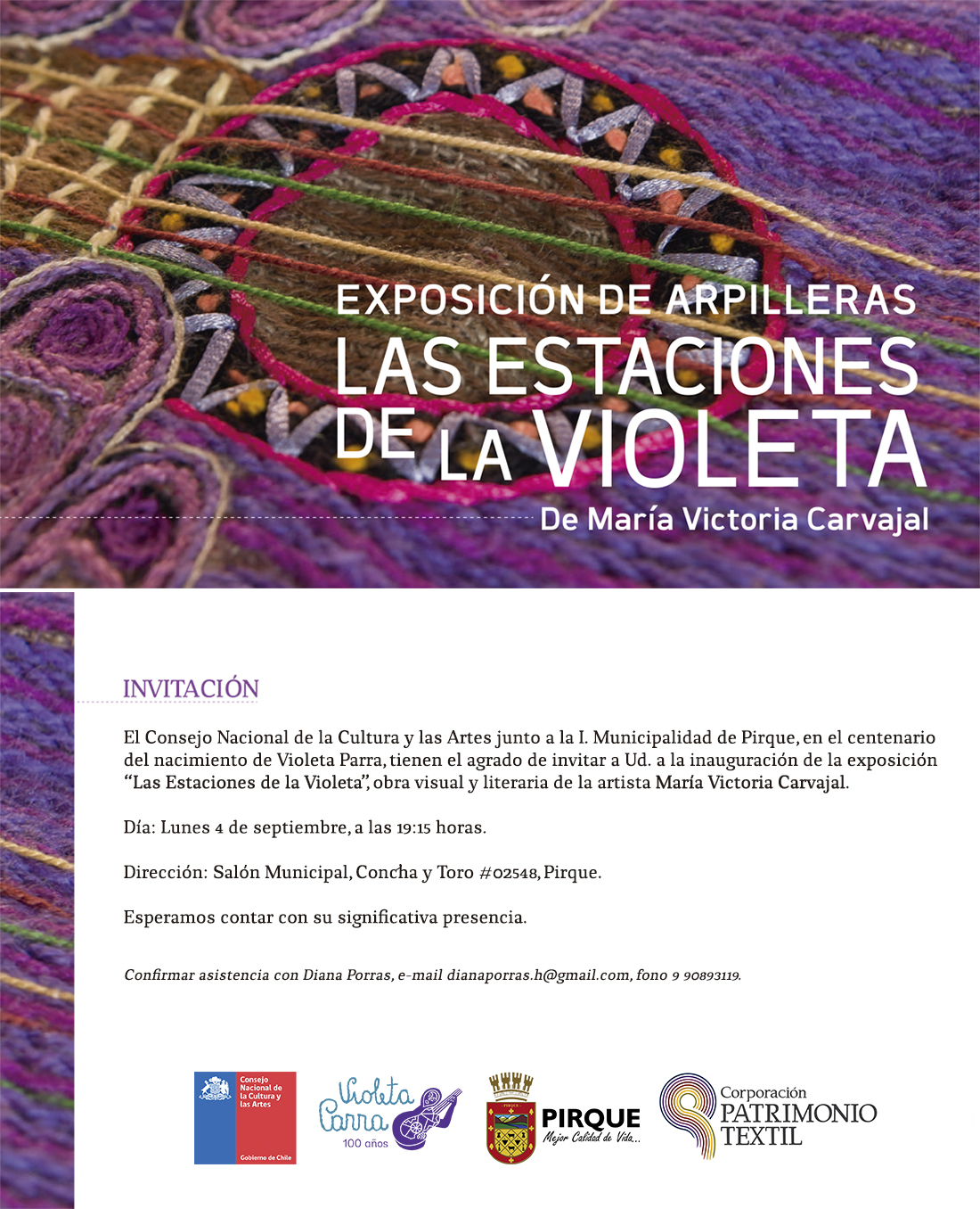 Exposición de arpilleras en homenaje a Violeta Parra recorre los caminos de  la artista a lo largo de Chile – ArtePopular